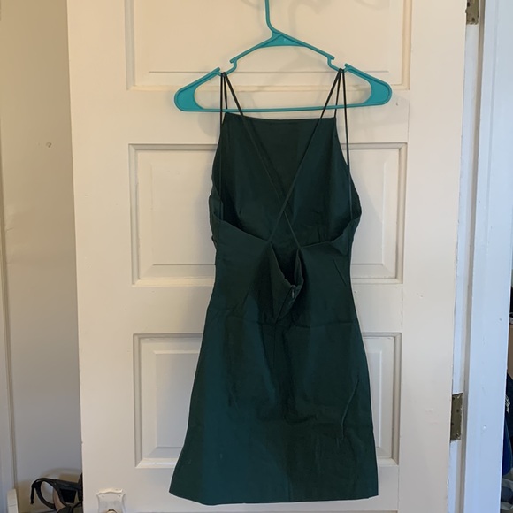 ZARA Draped Linen Blend Dress - Picture 2 of 6